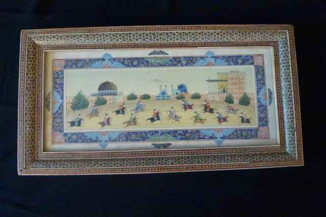 تابلو نقاشي مينياتور ميدان نقش جهان اصفهان  قديمي