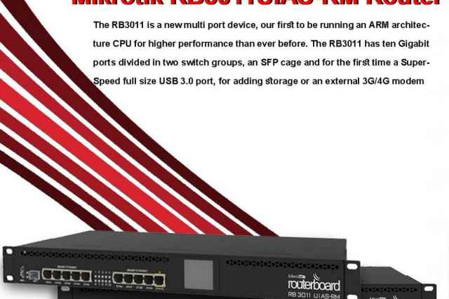 🔴Mikrotik RB3011UiAS-RM Router