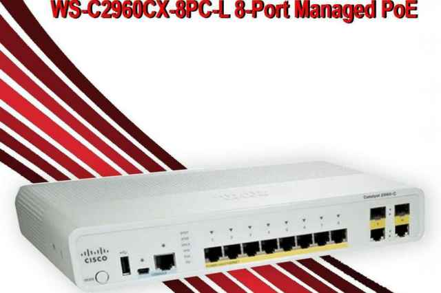 🔴Cisco WS-C2960CX-8PC-L 8 -Port Managed PoE Switch