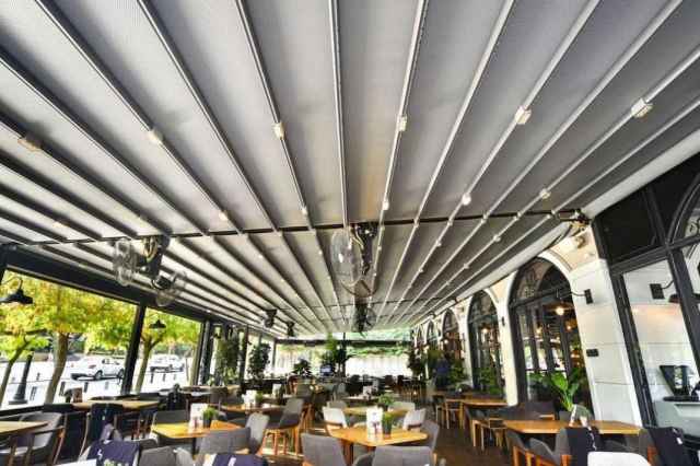 فروش سقف متحرك رستوران بام-بهترين سقف تاشو كافي شاپ