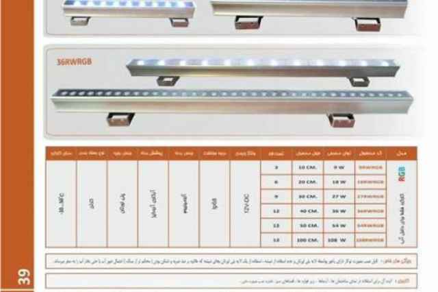 چراغ وال واشر ضد آب فول كالر54وات 12ولتEmaxمدل54RWRGB