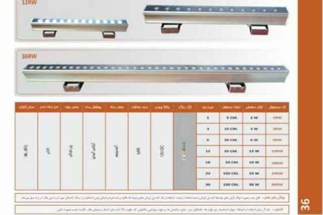 چراغ وال واشر ضد آب تك رنگ 6 وات 12 ولت Emax مدل 6RW